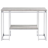 Natural Oak and Chrome Sofa Table B062P181393
