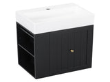 20-Inch Bathroom Vanity with Ceramic Sink, MDF Storage Cabinet with Drawer, Side Shelf & Golden N725P314023B