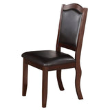 Traditional Formal Set of 2 Chairs Dark Brown Espresso Dining Seatings Cushion Chair HSESF00F1338