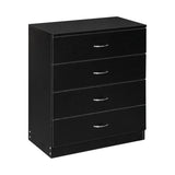 Modern Simple 4-Drawer Dresser Black 67789972