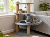 47" Cat Tower with Scratching Posts - Multi-Level Cat Tree for Relax & Play, Light Grey 37602166