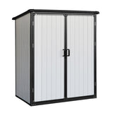 5x3FT Outdoor Storage Shed Waterproof Resin Cabinet with Lockable Doors for Bikes and Patio 81810848
