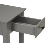 Grey Accent Table with Bottom Shelf B062P209060