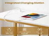 39" Console Table with Built-in Charging Station, Narrow Entryway Table with USB & Type-C Ports 99477409