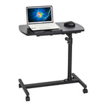 ZUN Four-Wheel Multifunctional Flat Surface Lifting Computer Desk Black 12535669