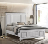 ZUN Clelane 3-Piece Wood Bedroom Set, Shiplap Panel Queen Bed and 2 Nightstand T2574P204506