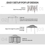 ZUN Outdoor Pop Up Canopy Gazebo （Prohibited by WalMart） 79642658