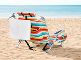 63*65*82cm Short Oxford Cloth Silver White Aluminum Tube Bearing 100kg Beach Chair Rainbow Stripes 99378183