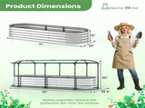 3-in-1 Raised Garden Bed with Greenhouse Cover, Galvanized Steel Planter Box for Year-Round Growing 48112501