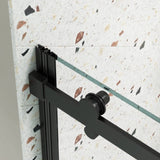 Glass shower door, sliding door, with 5/16" tempered glass and Matted Black finish 4874 W2122P208846