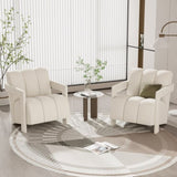 U-Can 26.3'' Modern Minimalist Leisure Armchair, Armchair with L-shaped Armrests and Polyester N724P256551A