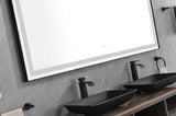72 in. W x 36 in. H Black Framed LED Single Bathroom Mirror in Polished Crystal Bathroom W928P178044