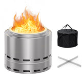 ZUN 15" Smokeless Fire Pit, Portable Outdoor Firepit, Wood places, Low Smoke Bonfire for T3210P283241