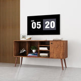 ZUN TV Stand Use in Living Room Furniture with 1 storage and 3 shelves Cabinet W331P247811