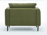 Accent Chair for Living Room, Velvet Comfy Single Sofa Chair Mid-Century Modern Armchair with 1 32033954