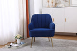 Modern Mid Century Chair velvet Sherpa Armchair for Living Room Bedroom Office Easy Assemble W136165560