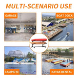 Freestanding Kayak Storage Rack Holds 2 Kayaks, Heavy-Duty Adjustable Stand with Lockable Wheels T2398P305829