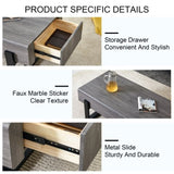 ZUN A coffee table made of MDF material. Equipped with drawers made of solid wood material. Can store W1512P245699