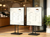 Heavy Duty Double-Sided Poster Stand, Adjustable Floor Sign Holder up to 75" for Foam Board & 44159376