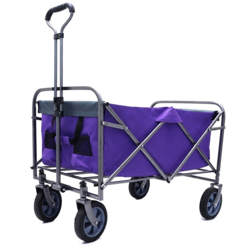 ZUN Outdoor Garden Multipurpose Micro Collapsible Beach Trolley Cart Camping Folding Wagon W321P206628