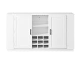 U-Style 47.2" Counter Height Table with Foldable Top & Power Outlet, Sideboard Buffet Cabinet & Bar N711P437715K