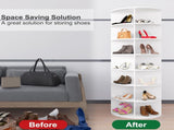 7 Tier Rotating Shoe Rack Tower, Spinning Shoe Display, 360 Shoe Rack Storage Round Carousel, W2641P242582