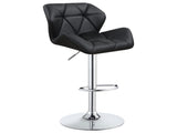 Chrome and Black Adjustable Bar Stool B062P153527