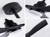 Hot sales 42 Inch Ceiling Fans with Lights and Remote, Black Ceiling Fan for Patios with Light 3 W2991P338642