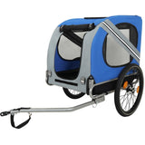 Large Folding Bike Trailer Dogs 120LB Capacity All-Terrain Pet Carrier, Durable Steel Frame W1364P268354