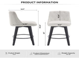 007-360&deg Swivel Bar Stools Set of 2-Modern 25" Counter Height Stools with Stain-Resistant W2636P242111