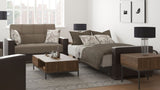 PrimeNest ZenAero Collection Upholstered Convertible Loveseat with Storage, Beige/Brown-PU Chenille B030P281764