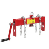 ZUN Heavy Duty Steel 2 Ton / 4000lbs Engine Hoist Load Leveler Shop Crane Cherry Picker with 2 Chains 04895571