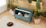 TREXM Shoe Bench with Removable Cushion, Entryway Bench with Hidden Storage for Entrance and Living N715P198567C