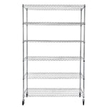 ZUN 6-Tier NSF Heavy Duty Adjustable Storage Metal Rack with Wheels/Leveling Feet & Shelf Liners Ideal 15636735