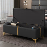 Elegant Upholstered Storage Ottoman,Storage Bench with Metal Legs for Bedroom,Living Room,Fully N733P207788B