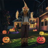 7ft Life-Size Animated Halloween Scarecrow - Sound-Activated 28912663
