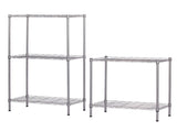 Changeable Assembly Floor Standing Carbon Steel Storage Rack Silver 54924418