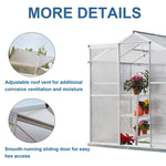 ZUN Polycarbonate Greenhouse,6'x 8' Heavy Duty Walk-in Plant Garden Greenhouse for Backyard/Outdoor 46754551