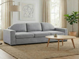 Modern 3-seater Sofa 84.7" Sofa Couch Upholstered Sofa with Curved Backrest for Living Room or Small N763P411268E