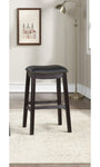 ZUN Black PU Upholstery Bar Stool, Set of 2 SR011816