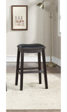 ZUN Black PU Upholstery Bar Stool, Set of 2 SR011816