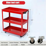 Upgrade 3-Tier Rolling Tool Cart with Lockable Wheels, Heavy Duty Steel Utility Cart, Kitchen Cart 76361782