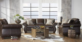 Leinster Faux Leather Upholstered Nailhead Sofa, Loveseat, and Chair Set T2574P196936