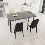 55.12-70.87" expandable rectangular dining table that can accommodate 4-6 people, equipped with 4 PU 10021617