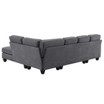 ZUN [New] 104.3*78.7" Modern L-shaped Sectional Sofa,7-seat Linen Fabric Couch Set with 68288561