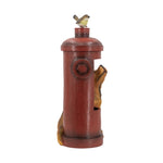 ZUN 16.2x11x26.8" Red Fire Hydrant Water Fountain with Dog Bird Accents, Outdoor Fountian with Light W2078P178884