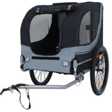 Large Folding Bike Trailer Dogs 120LB Capacity All-Terrain Pet Carrier, Durable Steel Frame W1364P268357