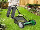 14 Inch Push Lawn Mower with Grass Catcher Bag-Green 78086506