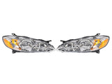 Headlight For 2003-2008 Toyota Corolla Chrome Housing Lamps Pair Left Right 03774707