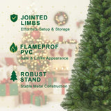 7FT Christmas Tree with 775 Tips Artificial Plant Full PVC Branches Green Unlit Holiday Tree Sturdy 40218551